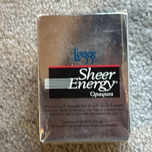 Legg’s Sheer Energy Opaques Pantyhose in Jet Black! - Picture 2 of 4